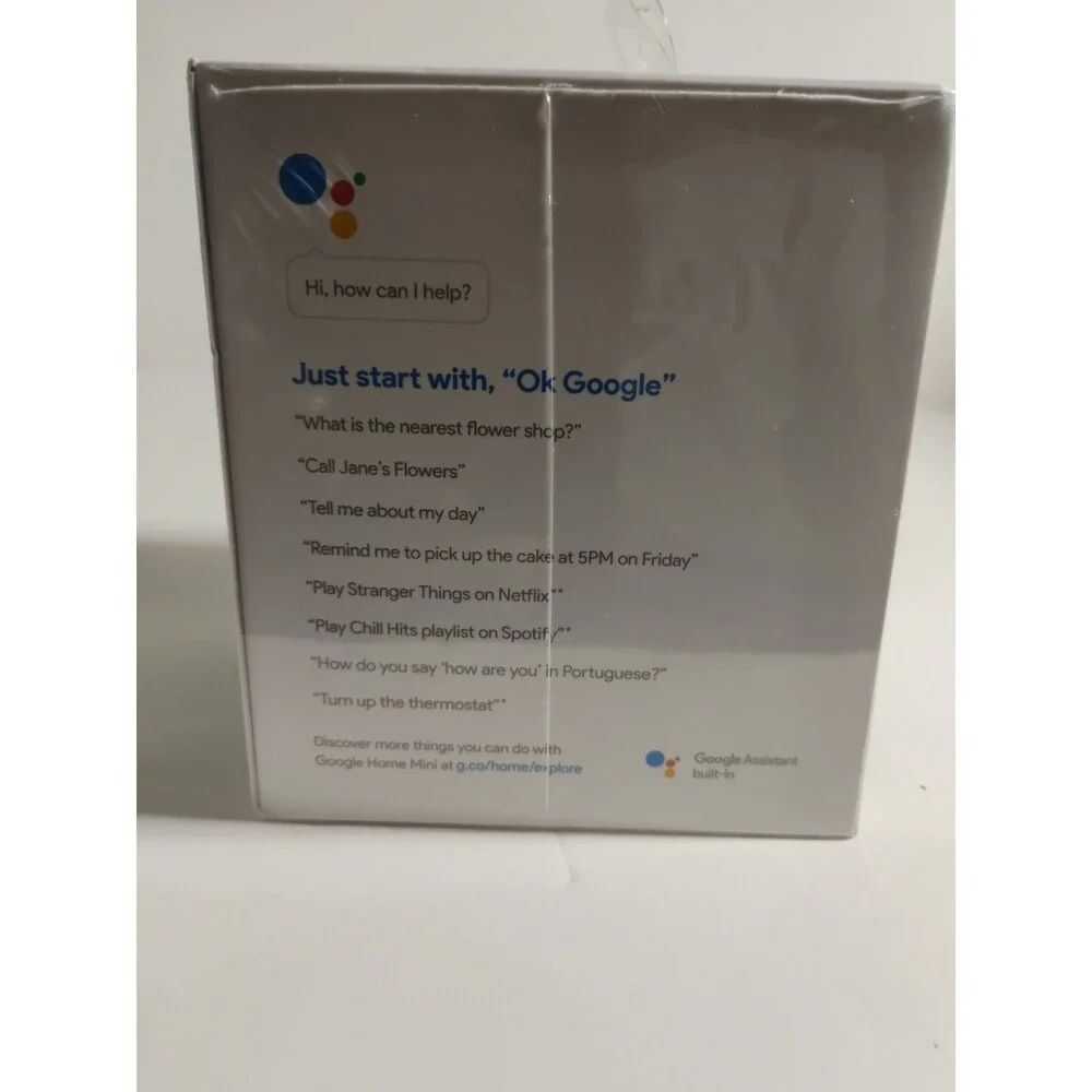 Google Home Mini Smart Assistant - Charcoal (GA00216-US) New Sealed